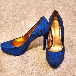 BCBG - Blue Sequins Pumps - Sz 8